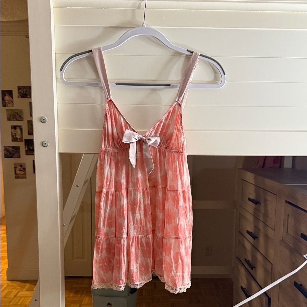 VS Tiered Babydoll Slip Top with Bow